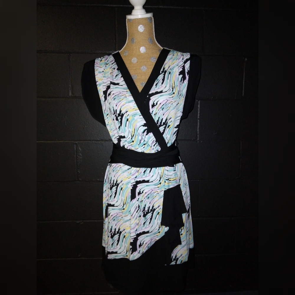 Max & Cleo Wrap Knee Length Dress